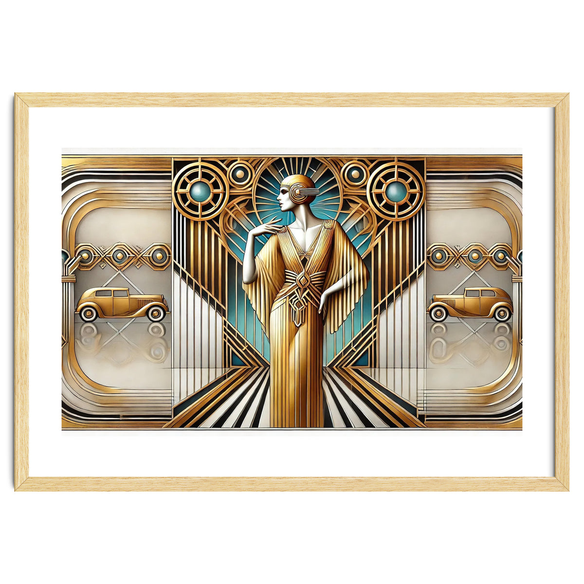 Gatsby Woman Art Deco Scene