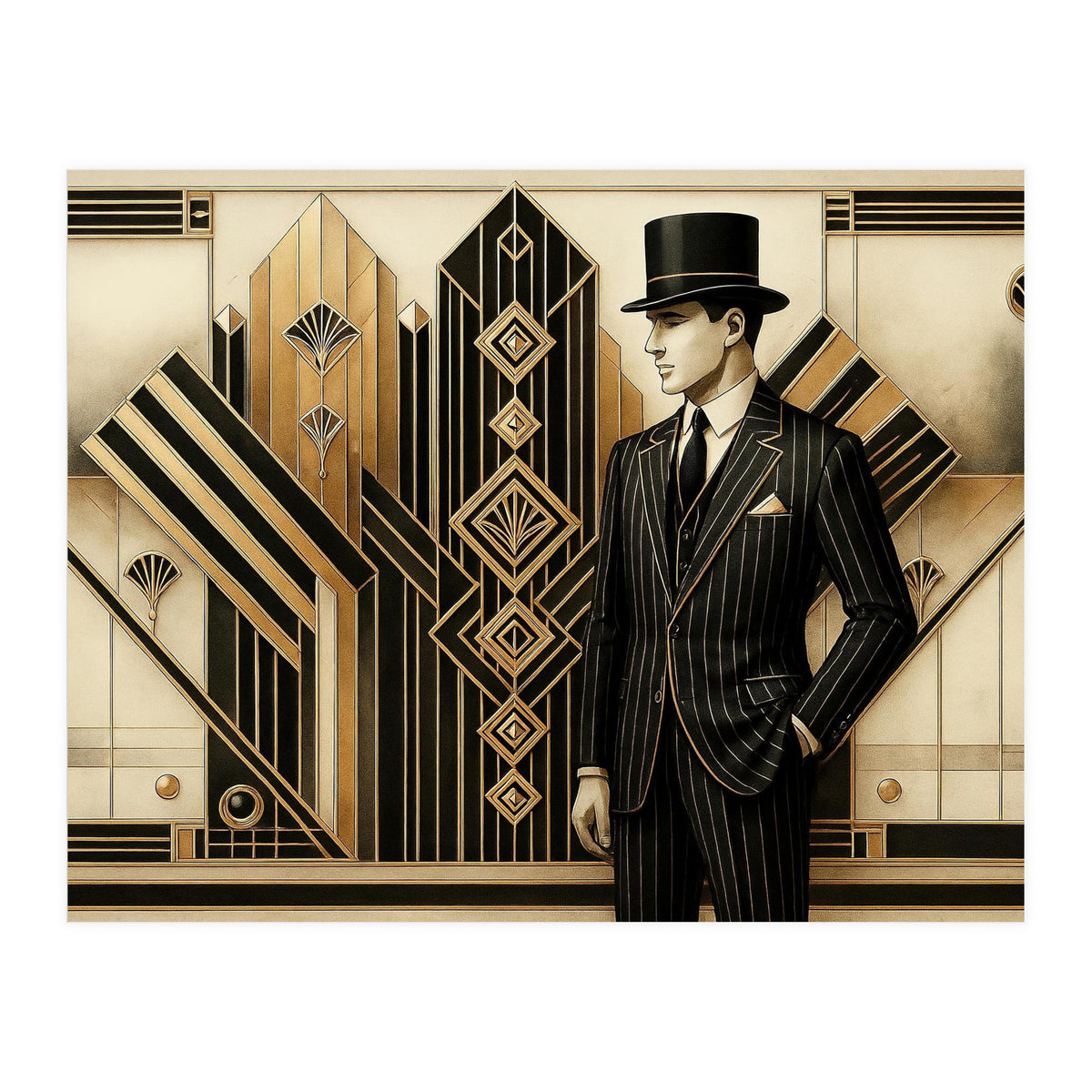 Gatsby Art Deco Noir (Print Only)