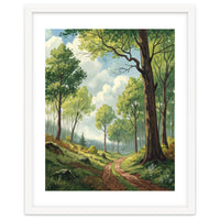 Vibrant Summer Forest Landscape Painting