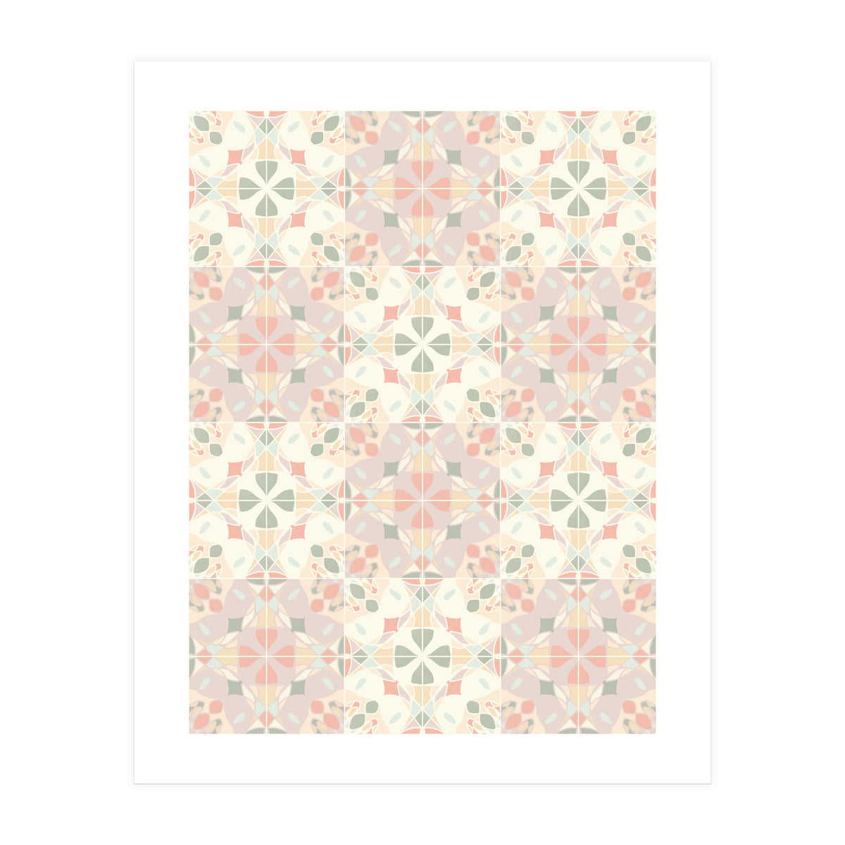 Stained Glass Pastels Tiles (Print Only)