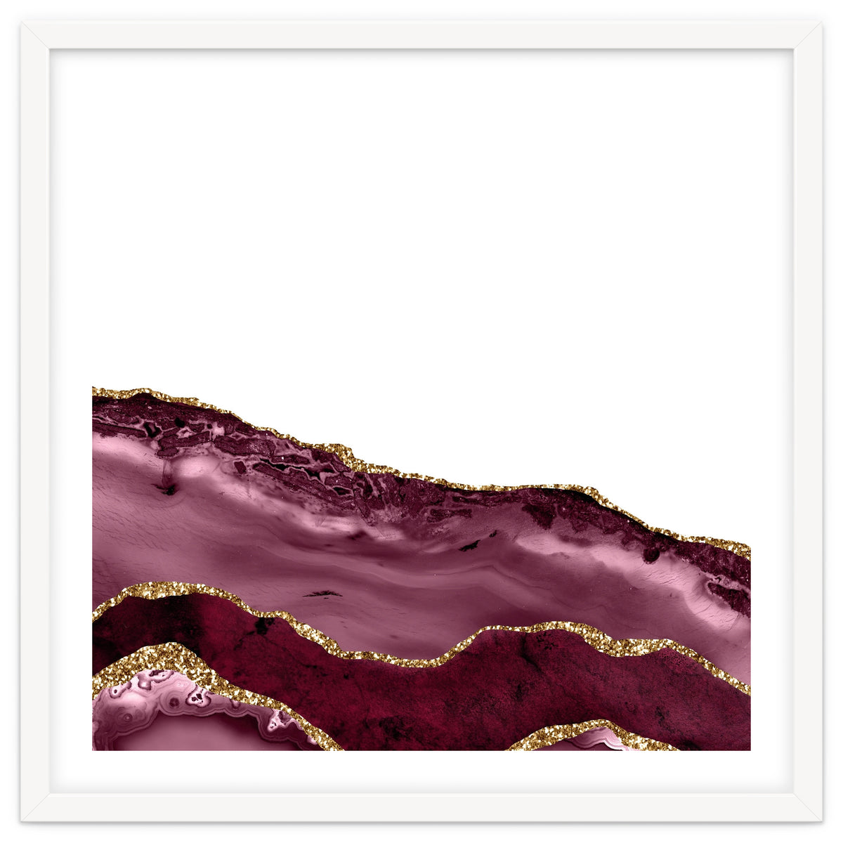 Burgundy & Gold Agate Texture 24
