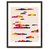 Totem Clouds, Colorful Sky Vibrant Eclectic Bohemian, Abstract Positivity Good Vibes Boho Contemporary Modern Painting thumbnail