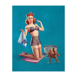 Pinup Girl Bathing A Dog (Print Only) thumbnail