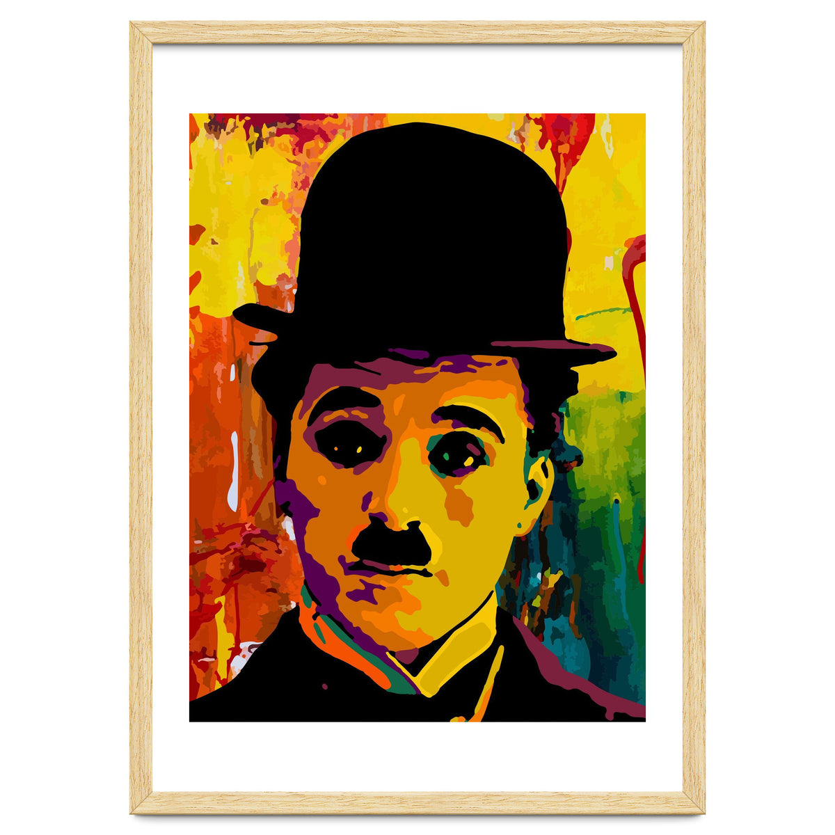 Charlie Chaplin Colorful Abstract Art