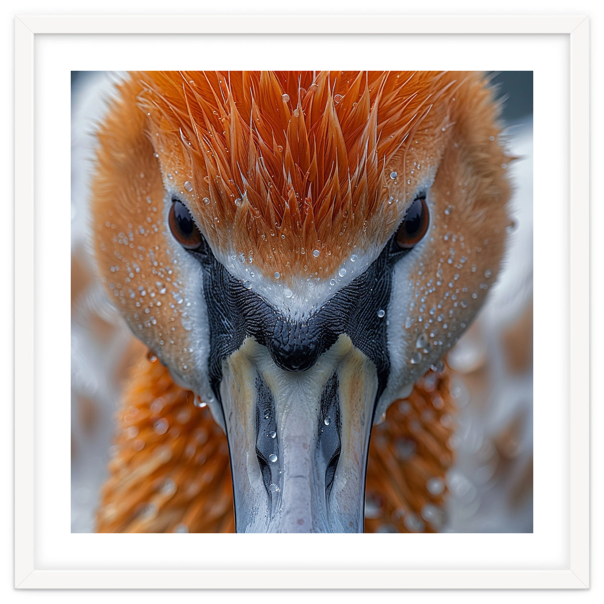 Close Up Of A Pelican's Beak With Water Droplets