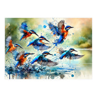 Kingfishers In Flight (Print Only)