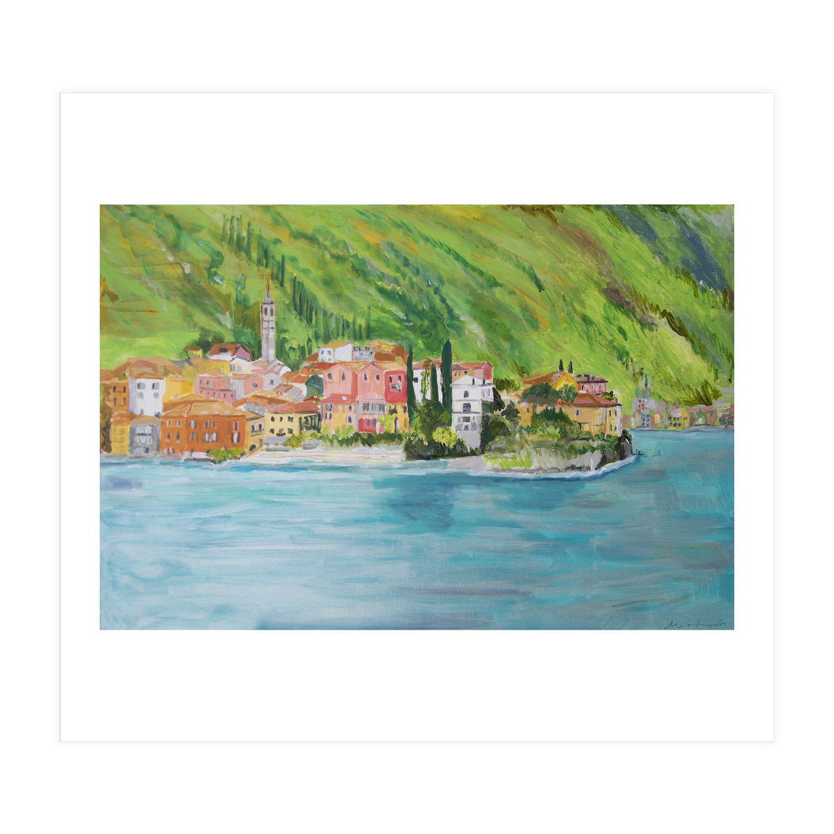 View Across The Lake To Varenna  (Print Only)
