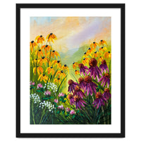 Impasto Wildflower Meadow Painting
