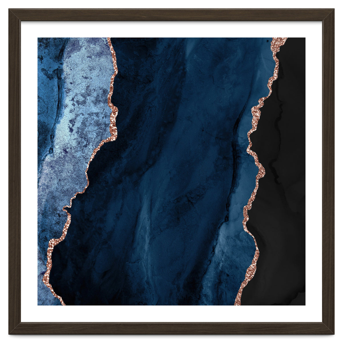 Navy & Rose Gold Agate Texture 01