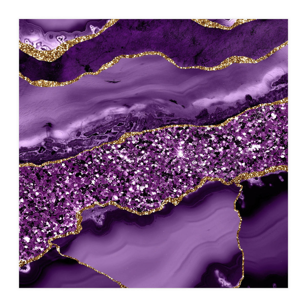 Agate Glitter Ocean Texture 02 (Print Only)