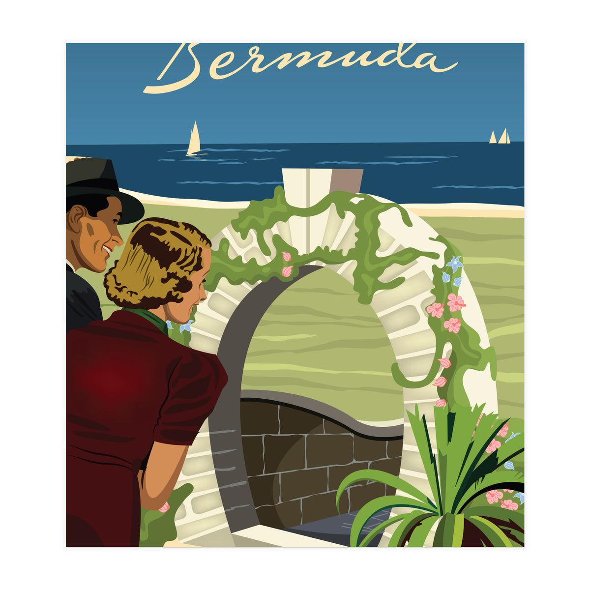 Bermuda, Moongate Arch (Print Only)