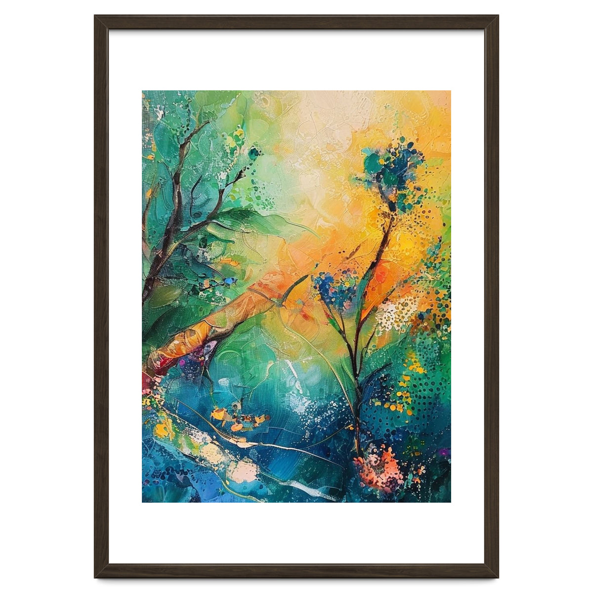 Abstract Botanical Forest Landscape