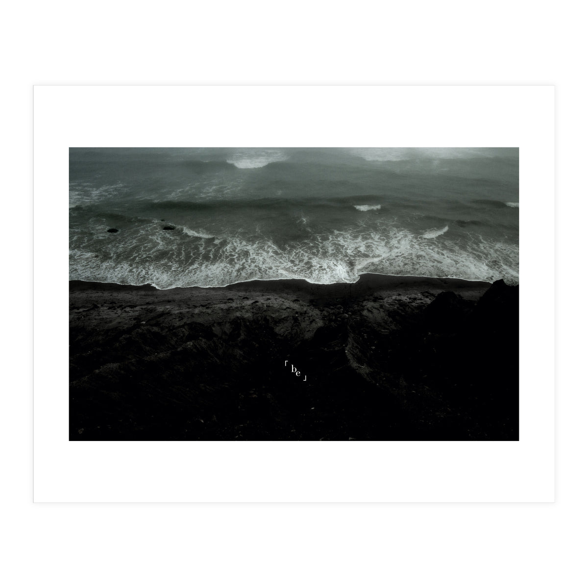 be - Ocean Wave - Black Beach (Print Only)