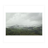 Snow-covered green mountains - Iceland (Print Only) thumbnail