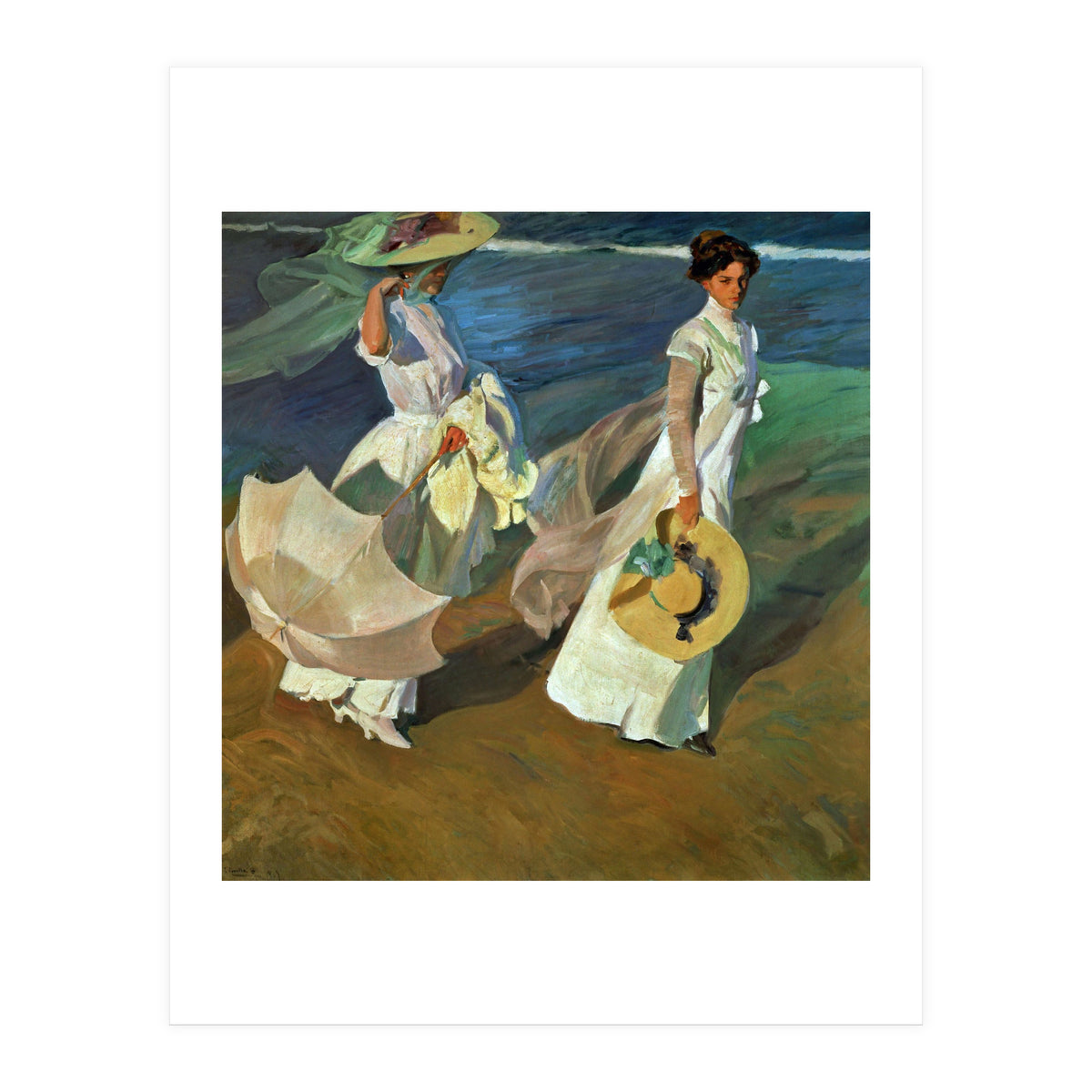 Joaquín Sorolla / 'Walk on the Beach', 1909, Oil on canvas, 205 x 200 cm. (Print Only)