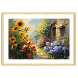 Vibrant Summer Cottage Garden Oil Painting thumbnail