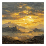 Vibrant Golden Hour Horizon Over Distant Mountain Ridges (Print Only) thumbnail