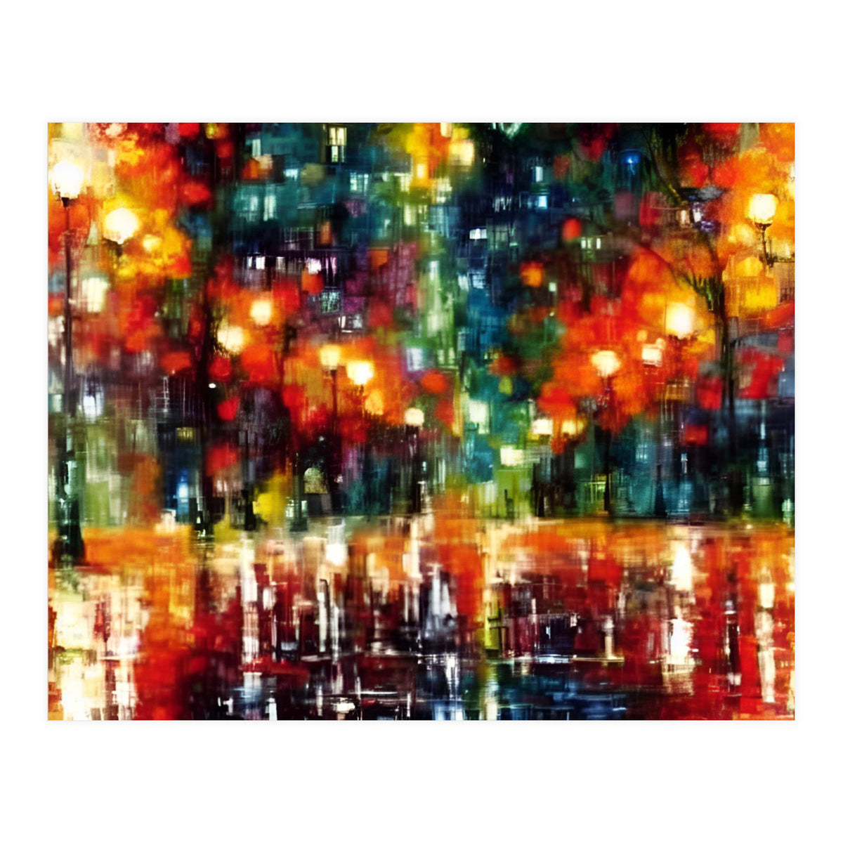 Abstract Contemporary Rainy (Print Only)
