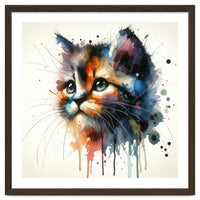Colorful Kitten Portrait