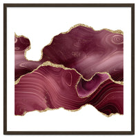 Burgundy & Gold Glitter Agate Texture 08