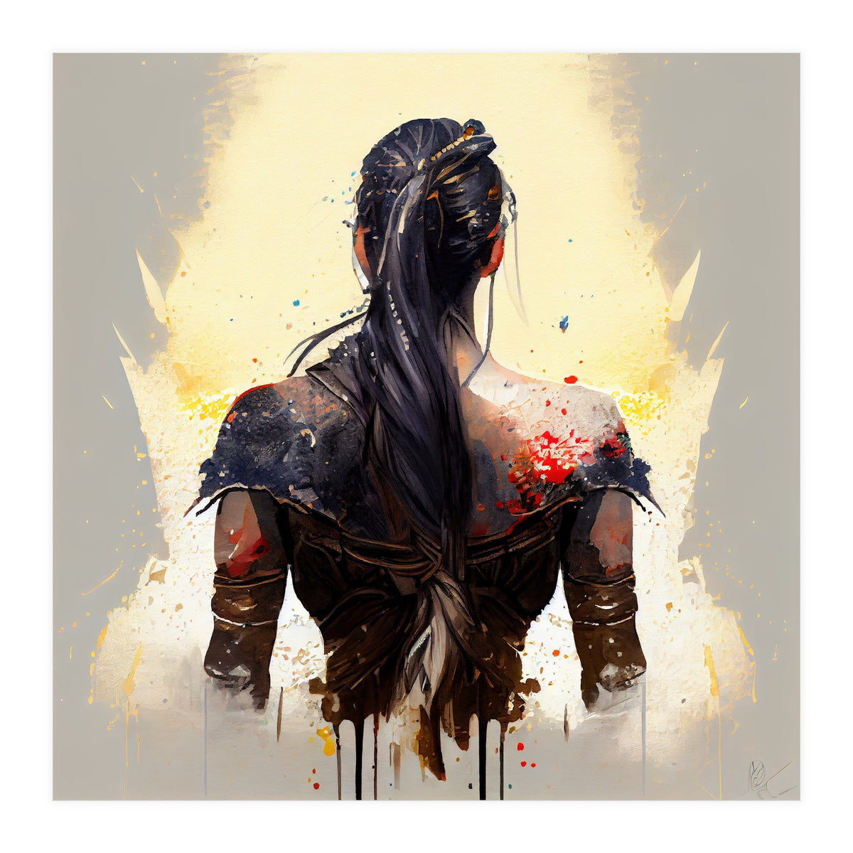 Powerful Warrior Back Woman #1 (Print Only)