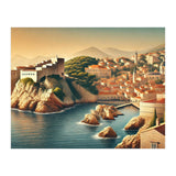 Vintage Croatia, Dubrovnik Coastal Poster (Print Only) thumbnail