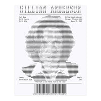 Receipt Art Gillian Anderson (Print Only)