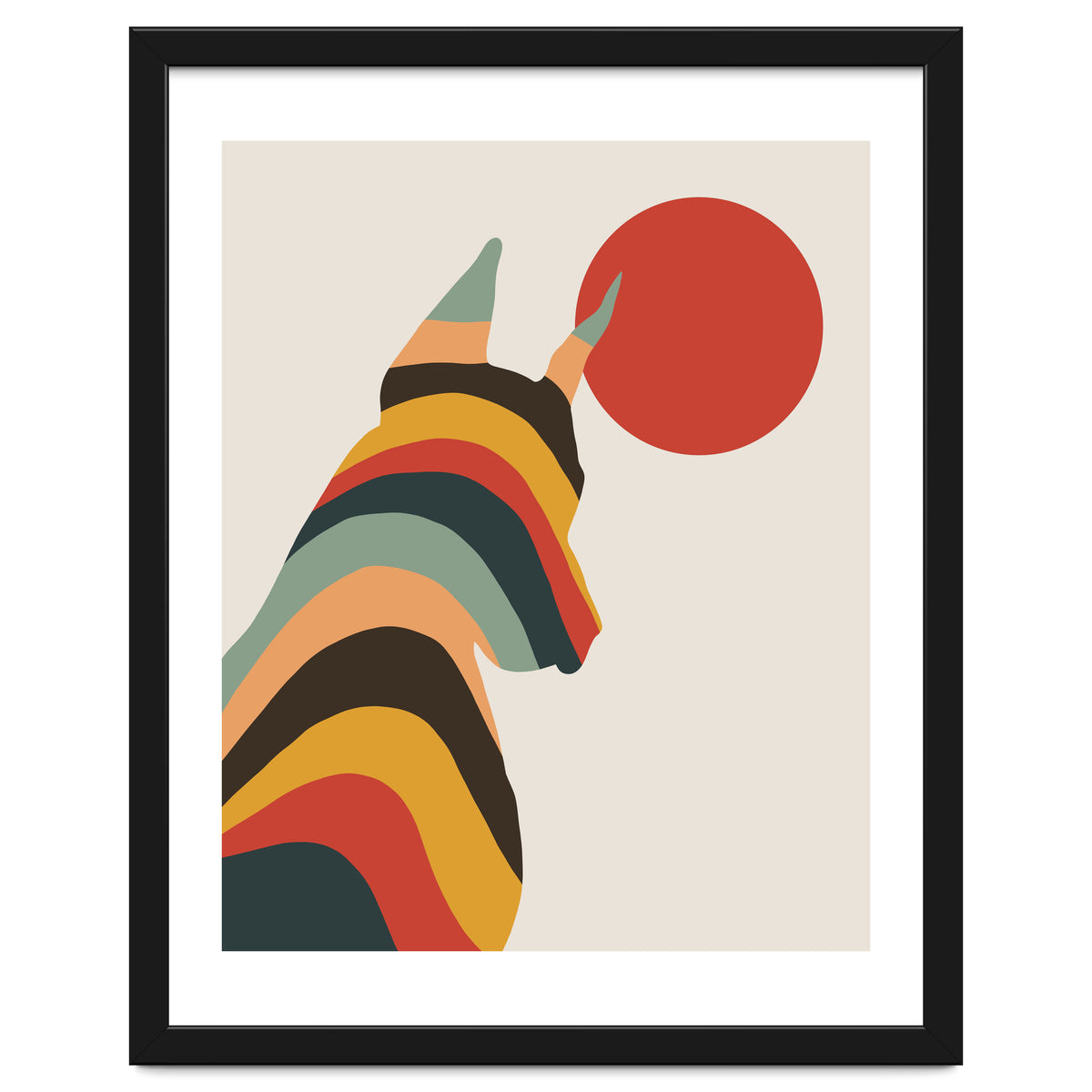 Dog Years, Rainbow Bohemian Animal, Pets Rise Dogs Retro, Eclectic Contemporary Solo