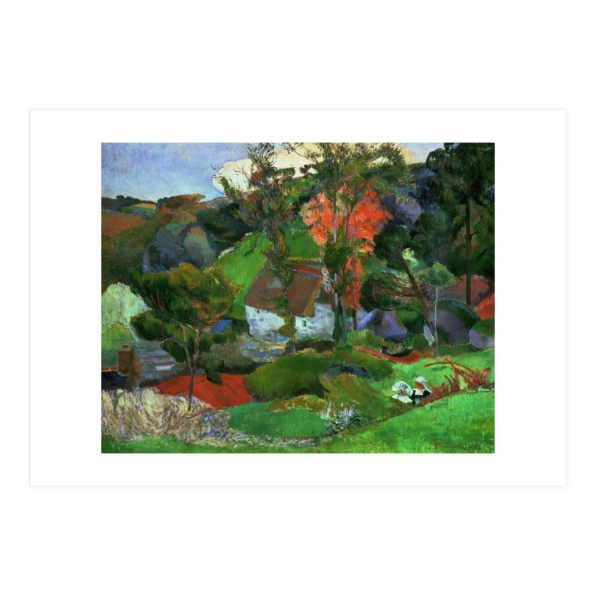 Paul Gauguin / 'Aven running through Pont-Aven', 1888, Oil on canvas. (Print Only)