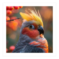 Close Up Portrait Of A Cockatiel Bird (Print Only)