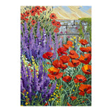 Vibrant Summer Poppy and Lavender Garden Oil Painting (Print Only) thumbnail