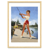 Pinup Fishing Girl With Her Catch thumbnail