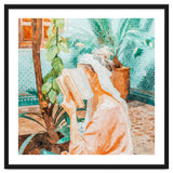 Turkish Reader | Morocco Travel Book Club | Modern Bohemian Woman Architecture | Watercolor Painting thumbnail