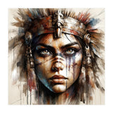 Regal Warrior Woman Watercolor Portrait (Print Only) thumbnail
