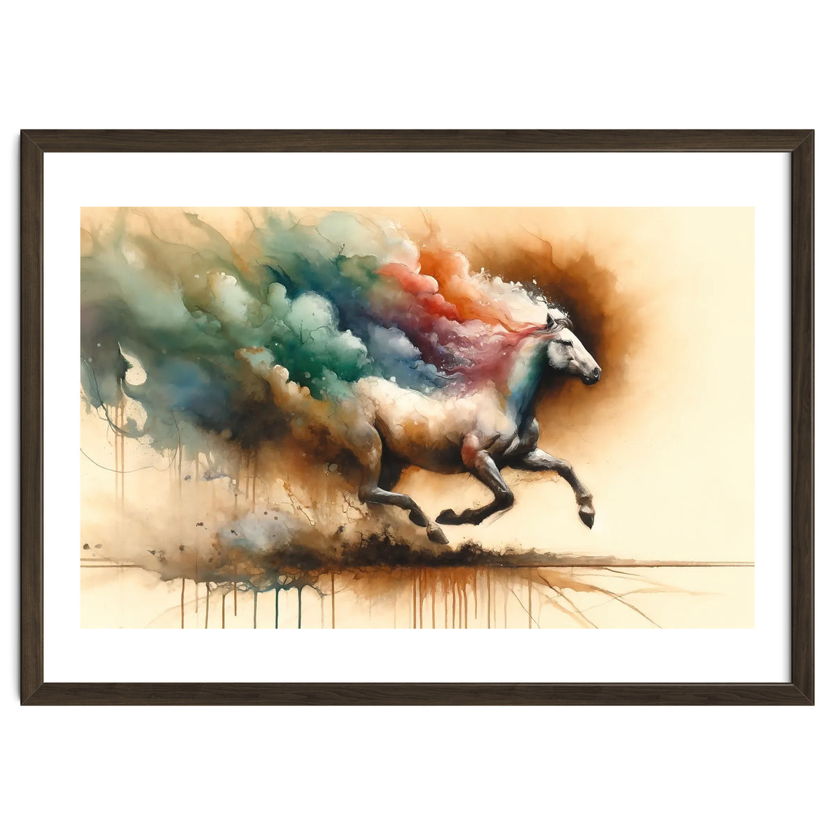 Galloping Horse Color Burst