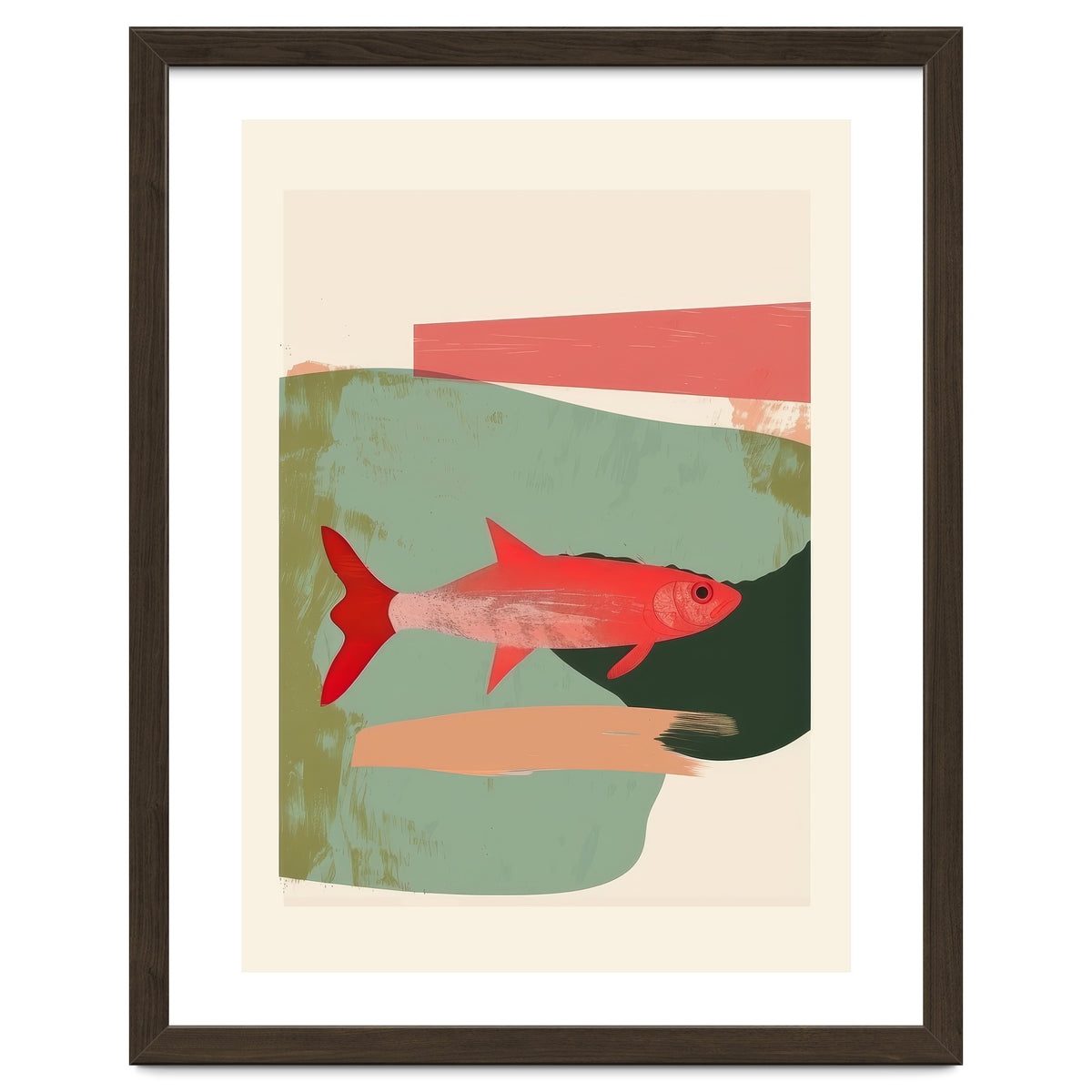 Red Fish Abstract