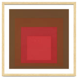 JOSEF ALBERS - HOMAGE TO THE SQUARE, RED, BROWN thumbnail