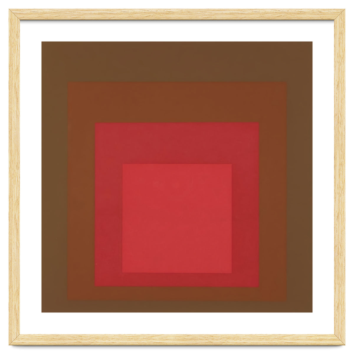 JOSEF ALBERS - HOMAGE TO THE SQUARE, RED, BROWN