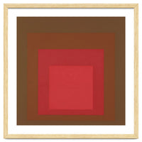 JOSEF ALBERS - HOMAGE TO THE SQUARE, RED, BROWN