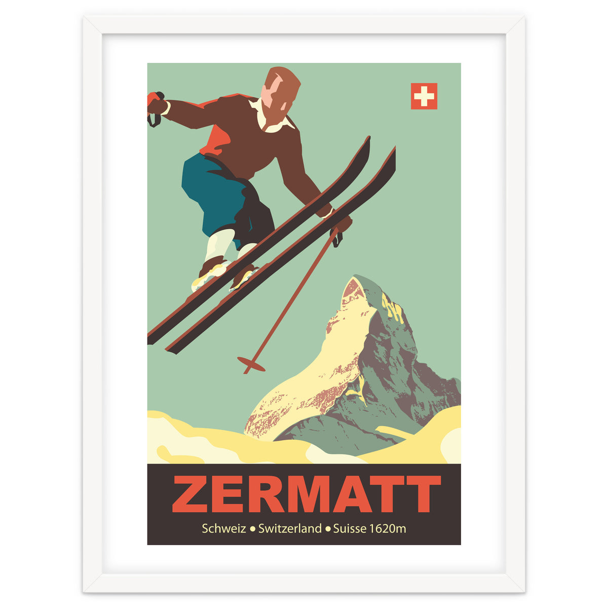 Ski Jump on Zermatt, Switzerland
