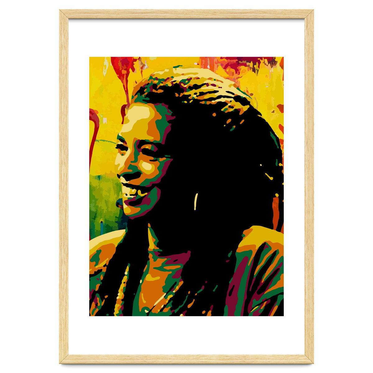 Angela Davis Colorful abstract Art