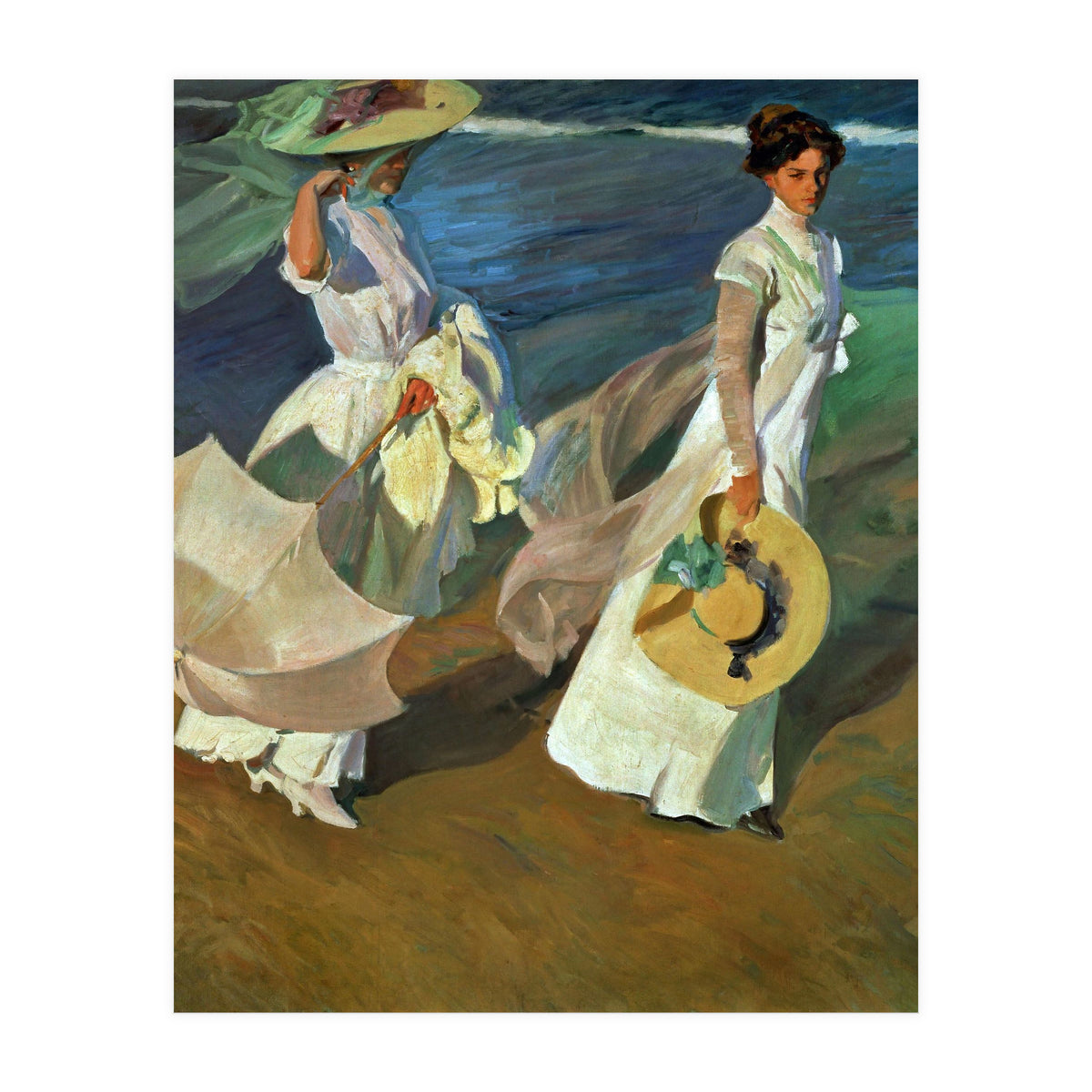 Joaquín Sorolla / 'Walk on the Beach', 1909, Oil on canvas, 205 x 200 cm. (Print Only)
