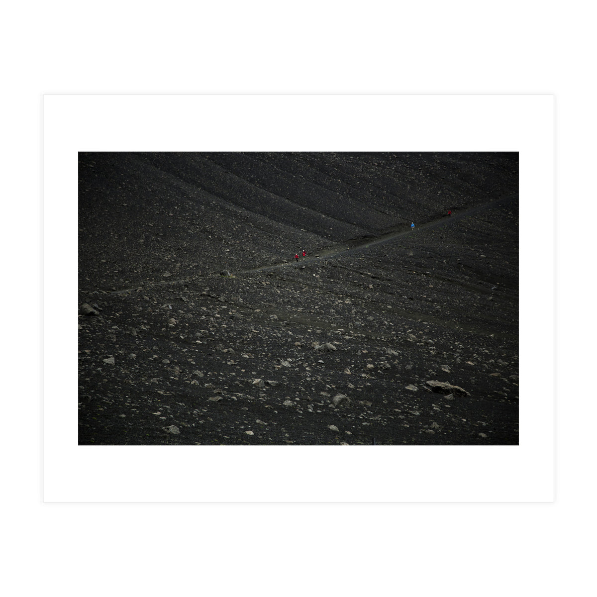 Kids running down from the volcano - Iceland  (Print Only)