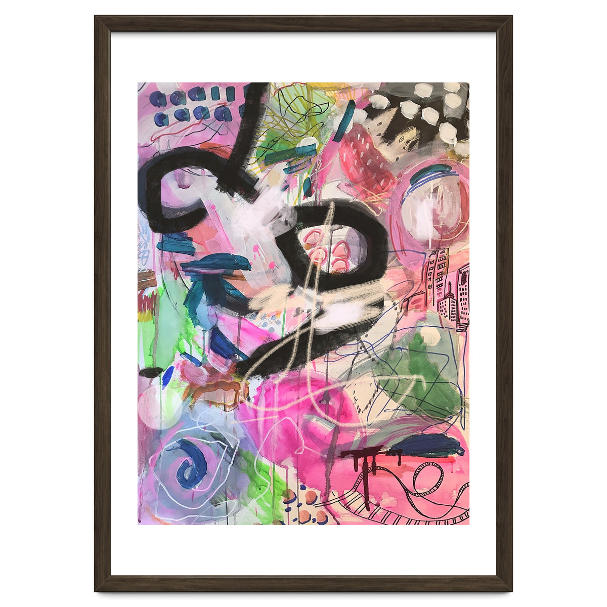 Crazy Town Multimedia Abstract Art Print Large Wall Art Poster Viddy Pop Mood Room