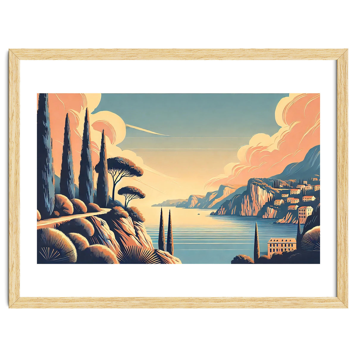 Vintage French Riviera Poster, France
