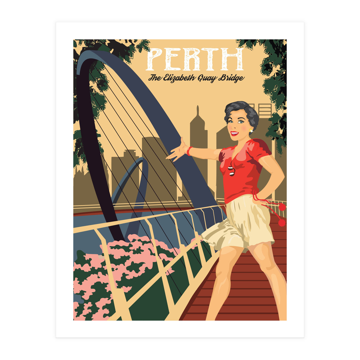 Perth, The Elizabeth Quay Bridge, Australia (Print Only)