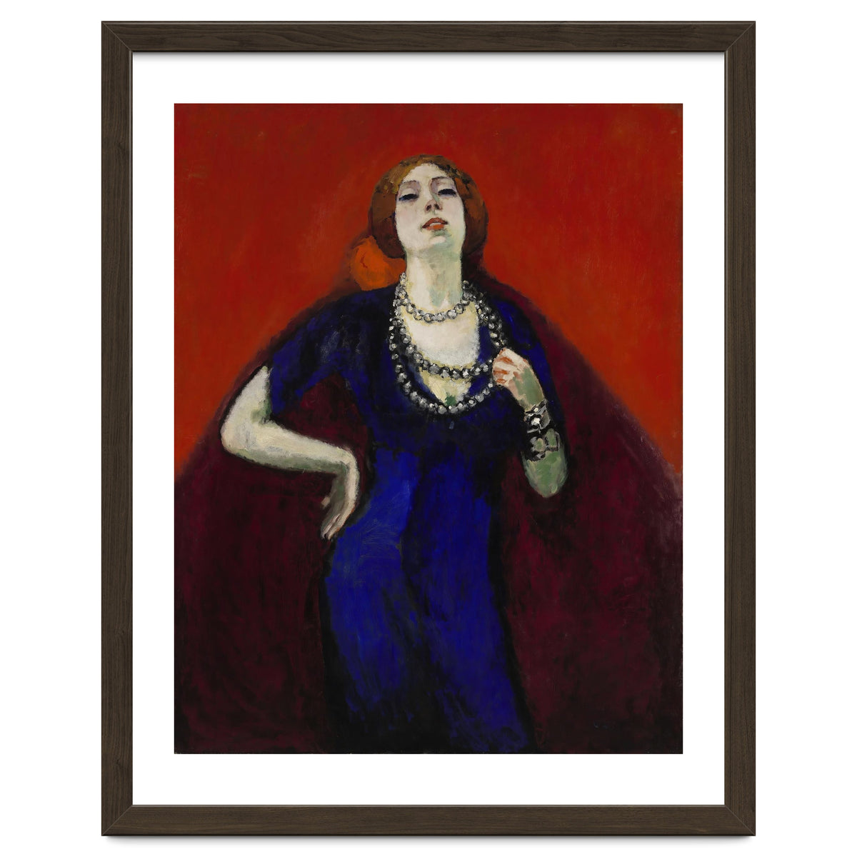 The Blue Dress. Date: 1911. Dimensions: 146.2 cm x 114.4 cm, 161.0 cm x 129.4 cm.