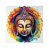 Rainbow Mandala Buddha Portrait (Print Only) thumbnail