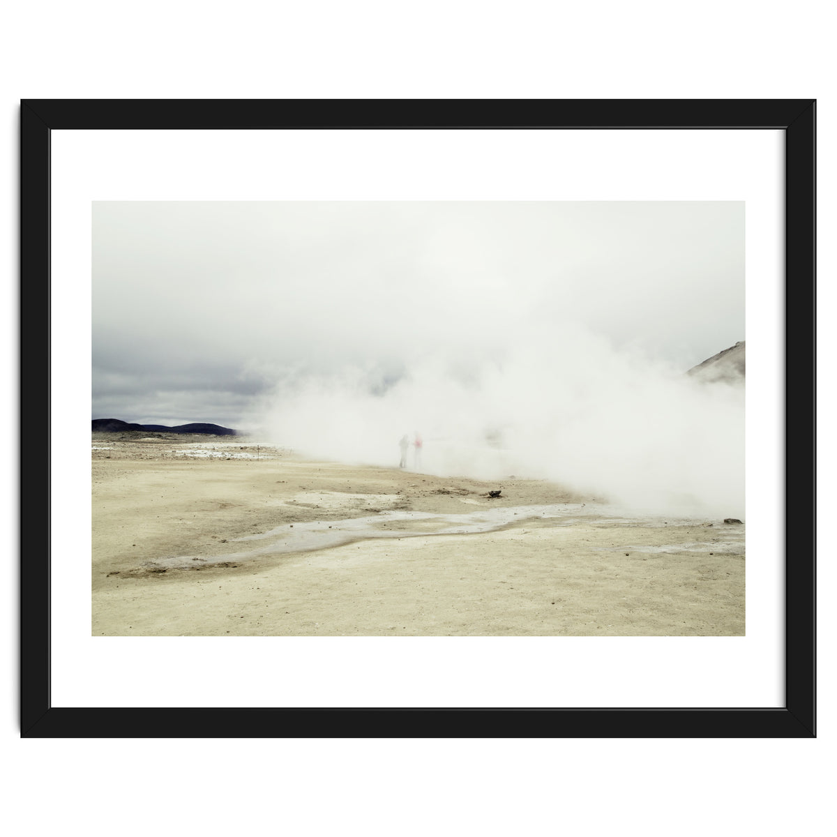Tourists hidden in the hot spring steam -  Iceland