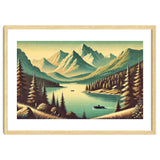 Vintage Alpine Lake Poster thumbnail